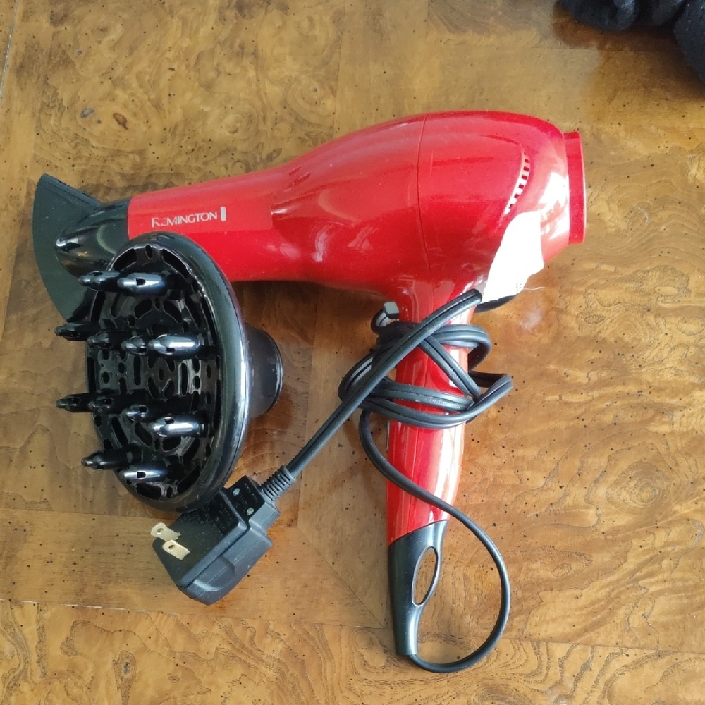 Red Remington Hair Dryer with Diffuser